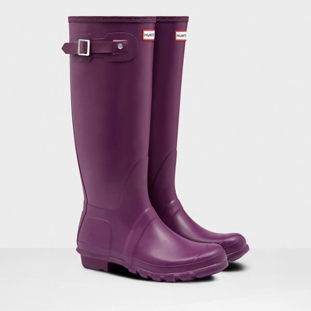 Hunter Original Tall Rain Boots Matte Violet - Picture 1 of 7